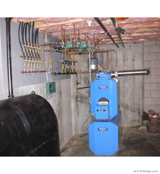 Buderus with Hot Water tank under